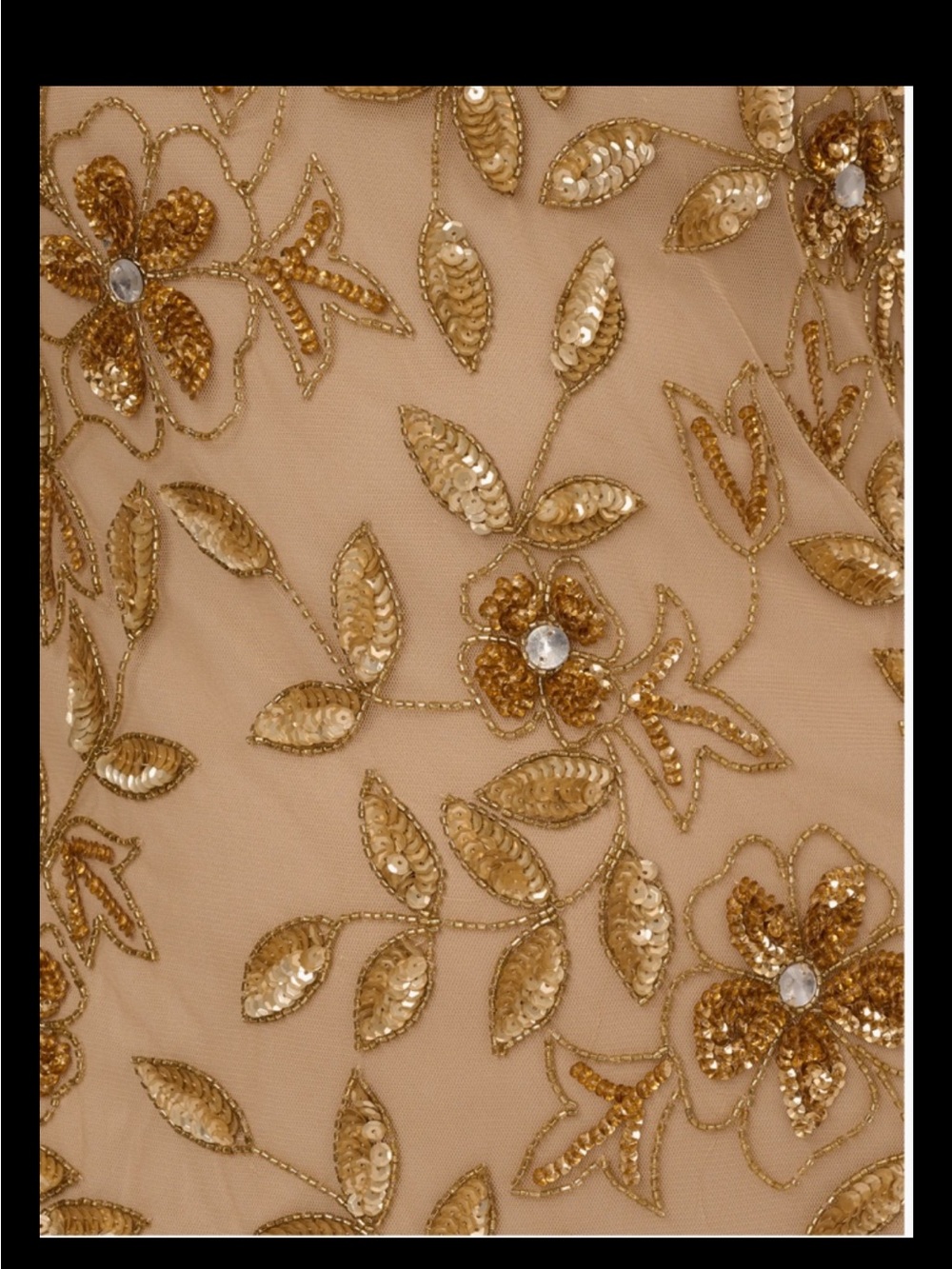 Adrianna Papell Beaded Gown,New,NoMissing Beads,ChampagneGold.actualColor#1-3 - Picture 4 of 10
